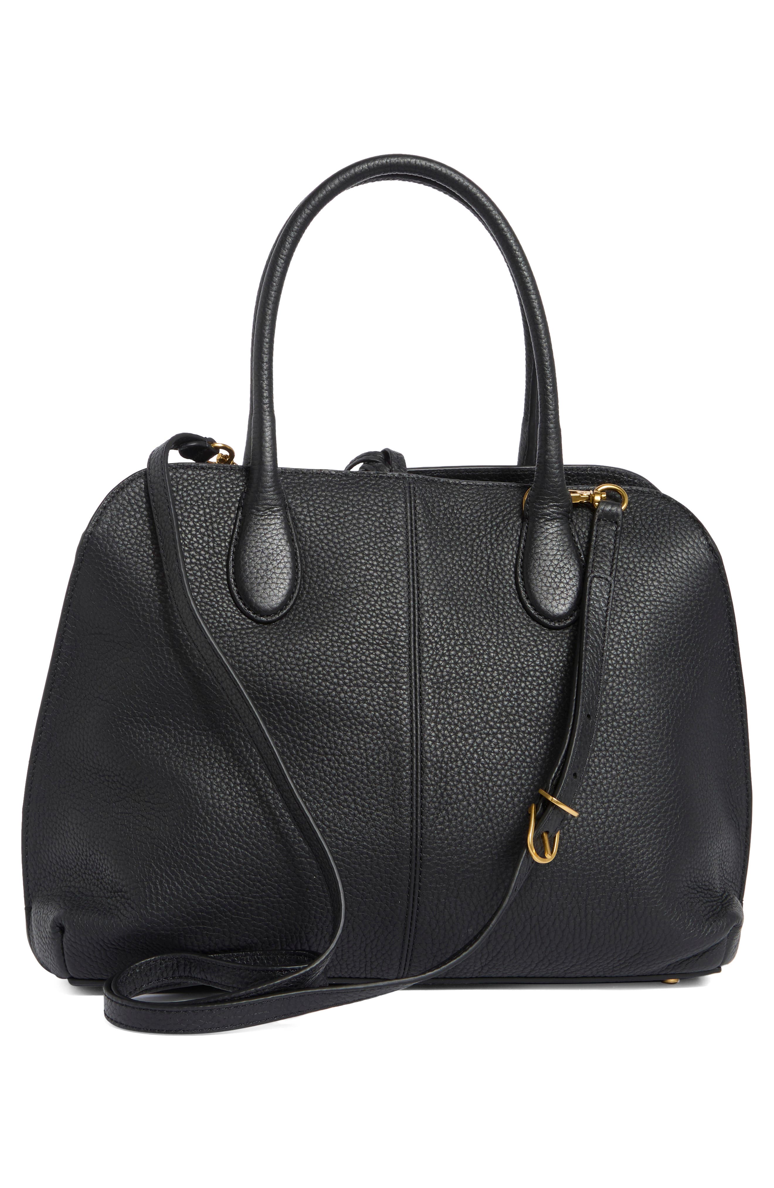 Vince Donna Medium Satchel, Alternate, color, Black