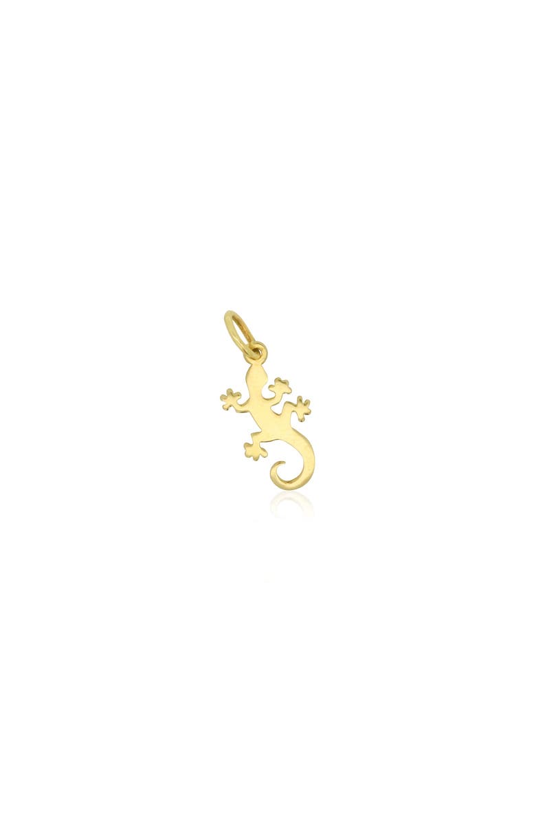 The Lovery Fine Jewelry Mini Gold Lizard Charm, Main, color, Yellow Gold