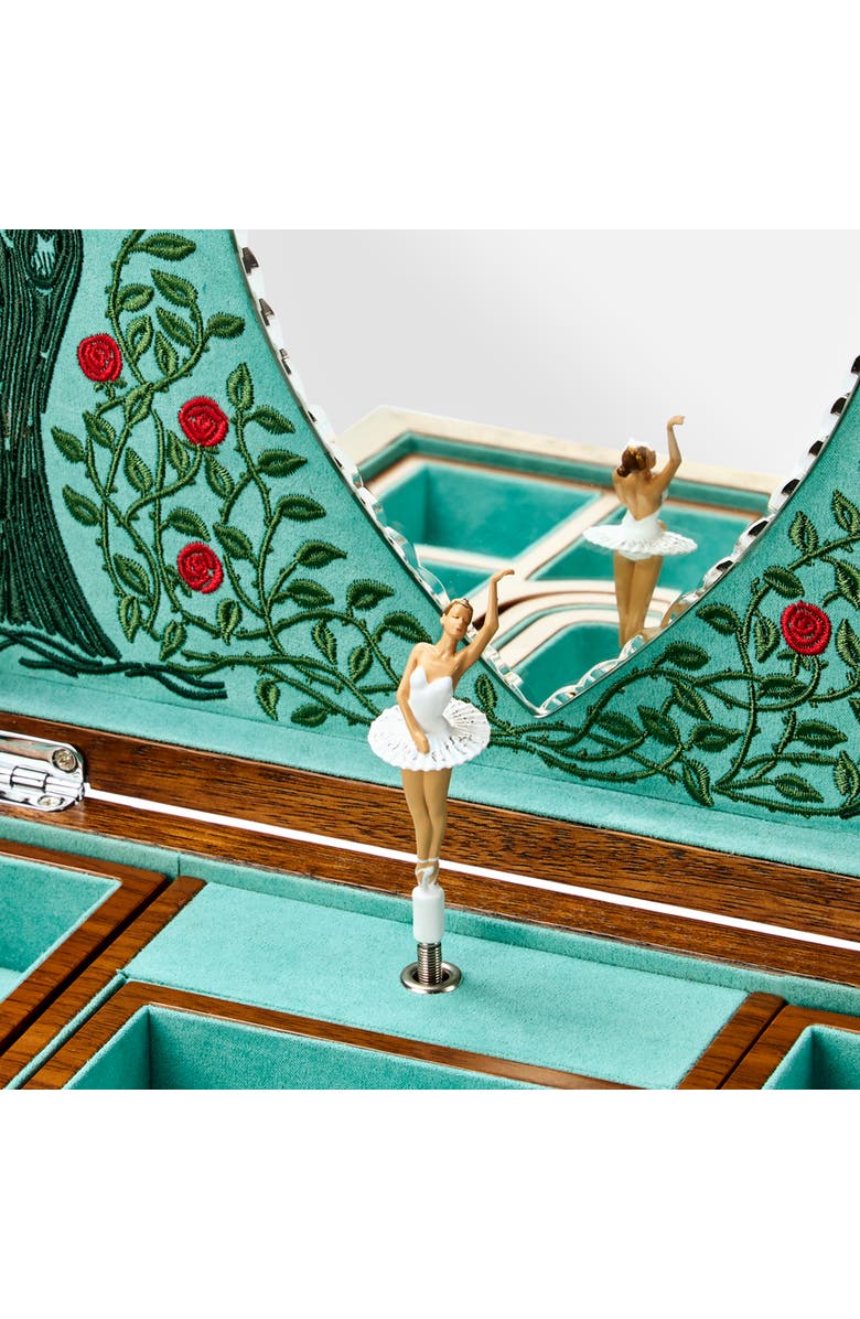 WOLF Ballet Musical Jewelry Box, Alternate, color, Walnut Wood