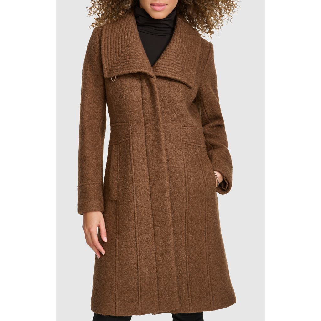 Kenneth Cole Wool-blend Coat In Sepia