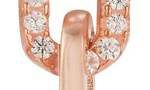 Chloe & Madison Chloe And Madison 14k Rose Gold Plated Cz Paper Clip Link Drop Earrings In Gold