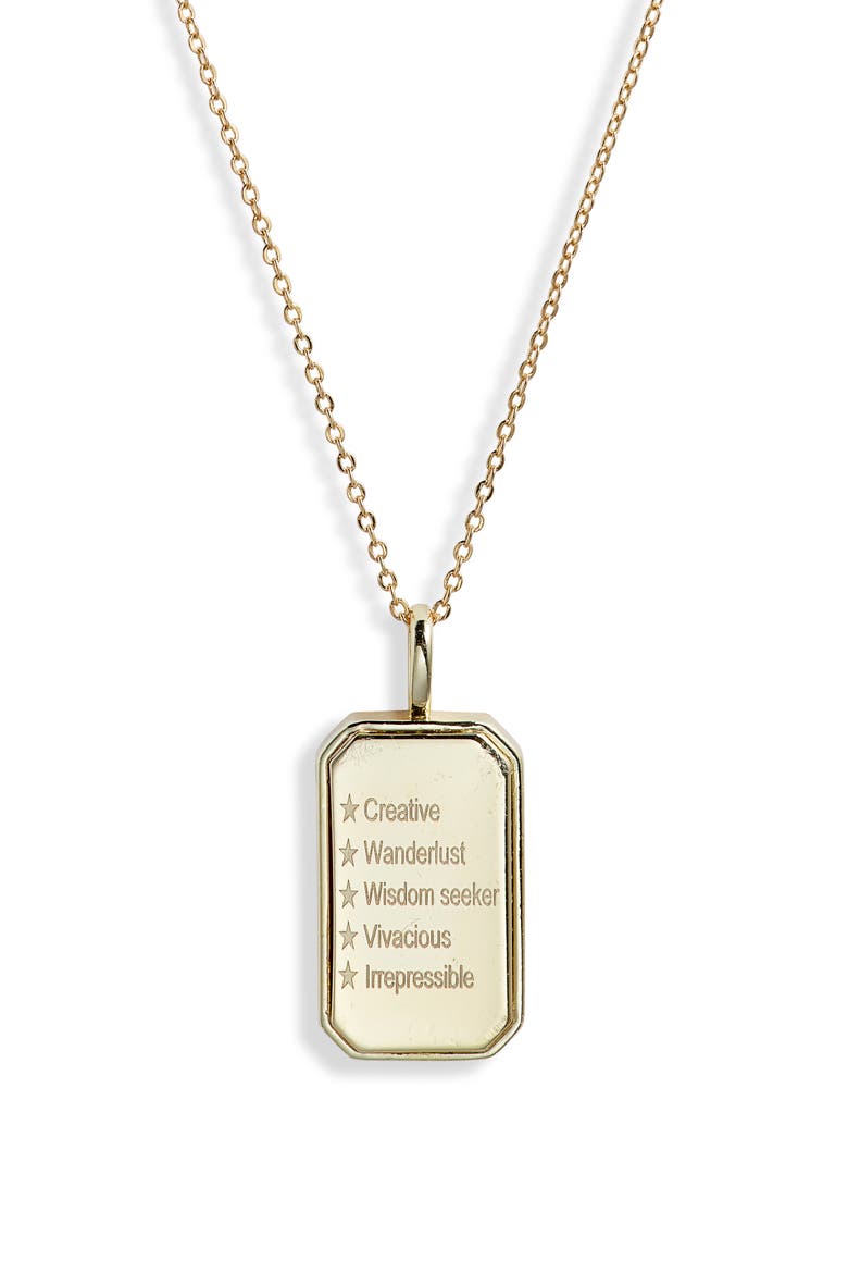 Zodiac Pendant Necklace, Alternate, color, GOLD-SAGITTARIUS