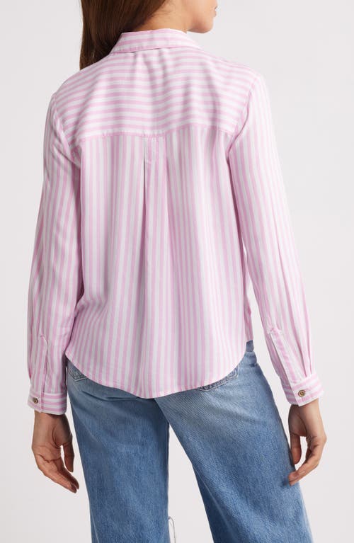 BEACHLUNCHLOUNGE BEACHLUNCHLOUNGE CANDACE STRIPE BUTTON-UP SHIRT