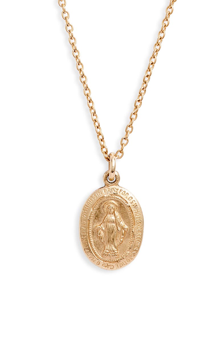 Nashelle Mary Muse 14K-Gold Fill Pendant Necklace, Main, color, 