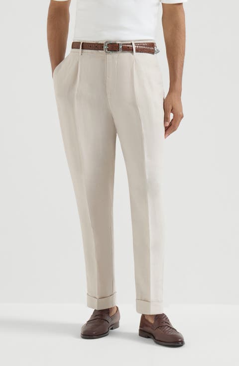 Gabardine garment dyed trousers
