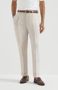Brunello Cucinelli Gabardine garment dyed trousers