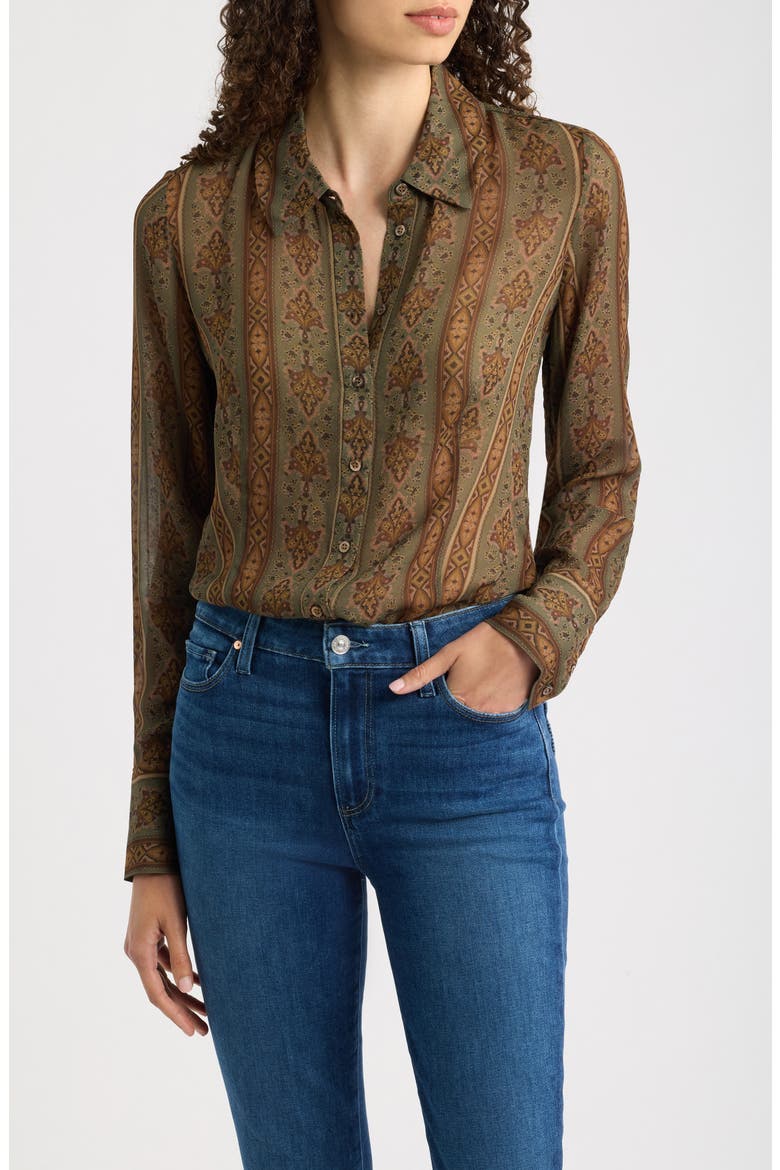 Desano Paisley Button-Up Shirt, Main, color, ARMY MULTI