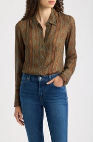 PAIGE Desano Paisley Button-Up Shirt