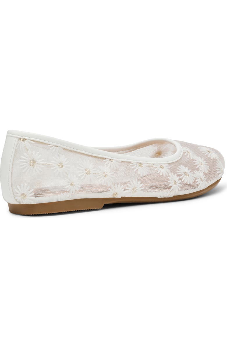 DV by Dolce Vita Kids' Magical Embroidered Mesh Ballet Flat, Alternate, color, White