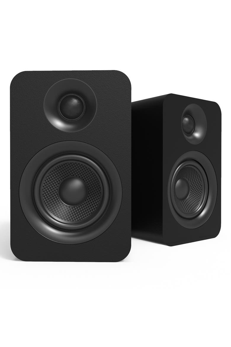 YUP4 Passive Bookshelf Speakers with 1" Silk Dome Tweeter & 4" Kevlar Woofer - Pair, Main, color, Black