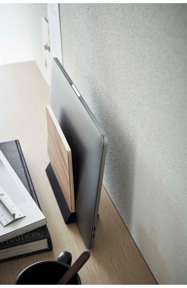 Yamazaki Slim Laptop Stand, Alternate, color, Walnut
