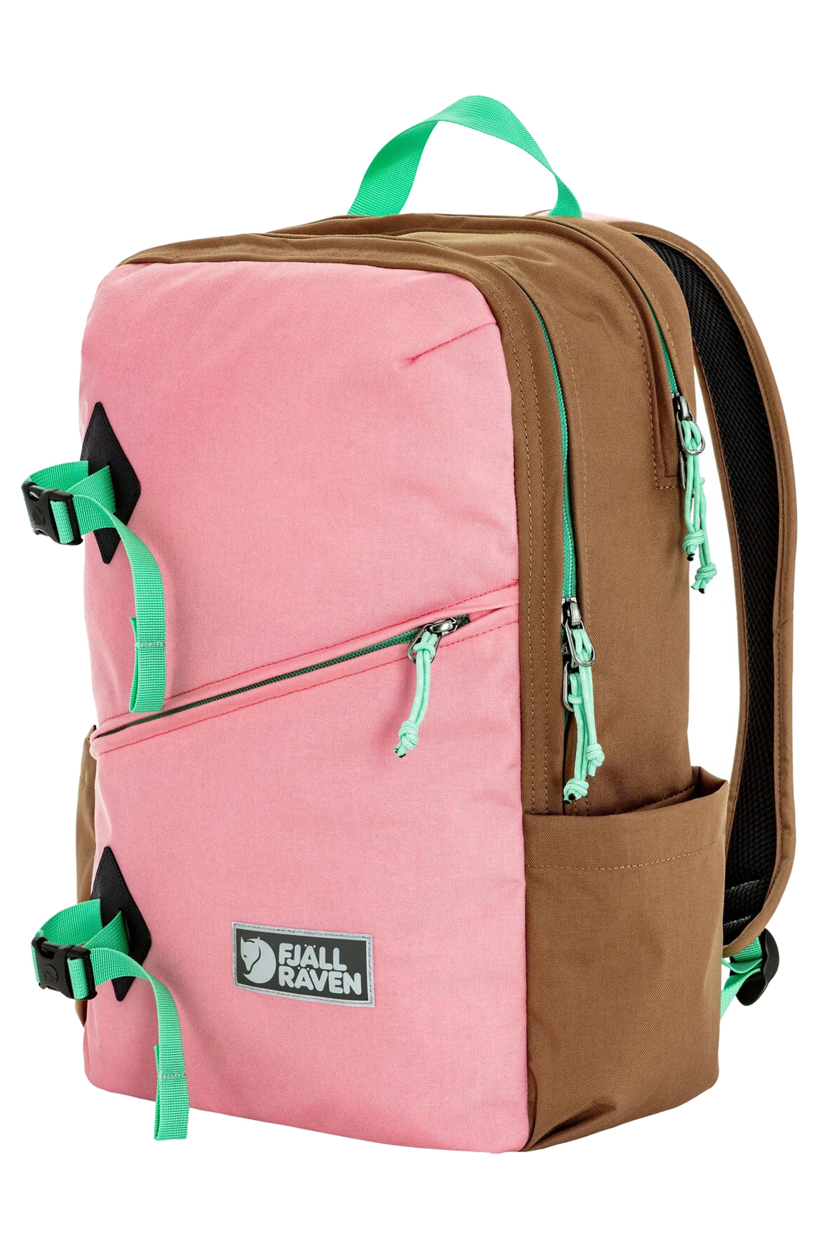 Fjällräven Vardag 17-Liter Backpack, Alternate, color, Poppy Pink-Khaki Dust