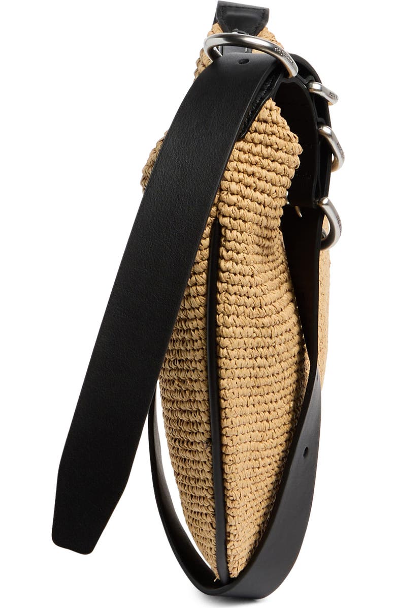 rag & bone Medium Mercer Woven Straw Hobo Bag, Alternate, color, Natural
