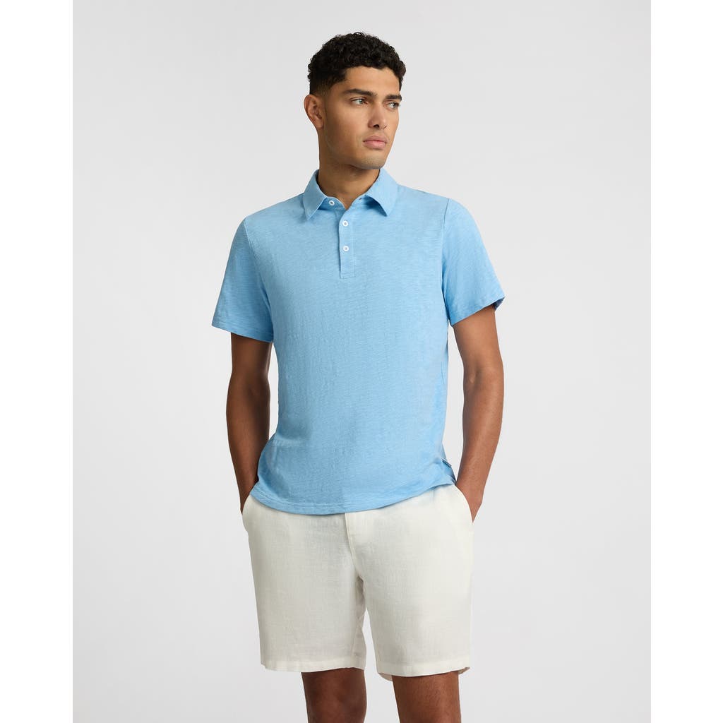 Onia Heavyweight Slub Polo In Blue