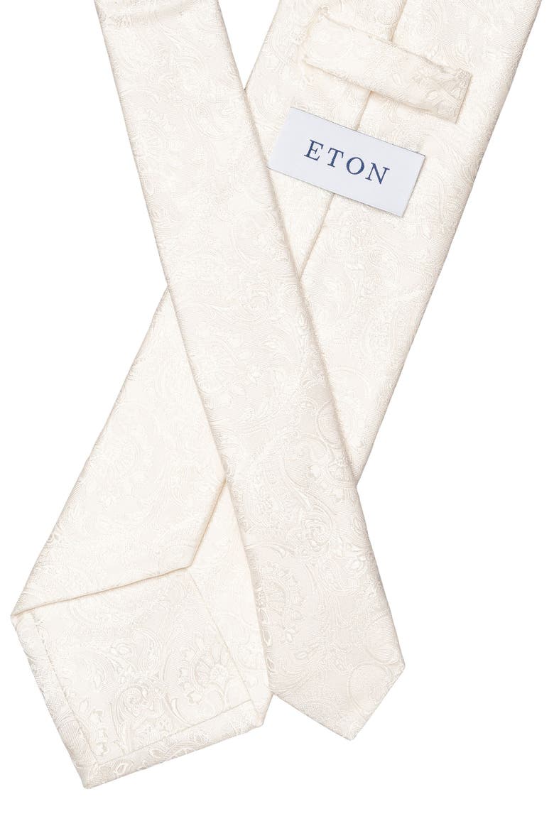 Paisley Silk Tie, Alternate, color, NATURAL