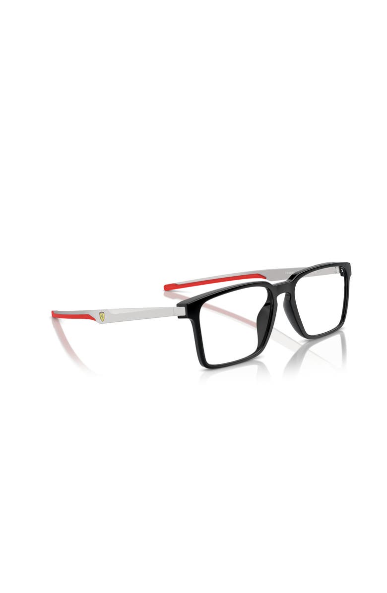 Scuderia Ferrari 56mm Rectangle optical glasses, Alternate, color, Black