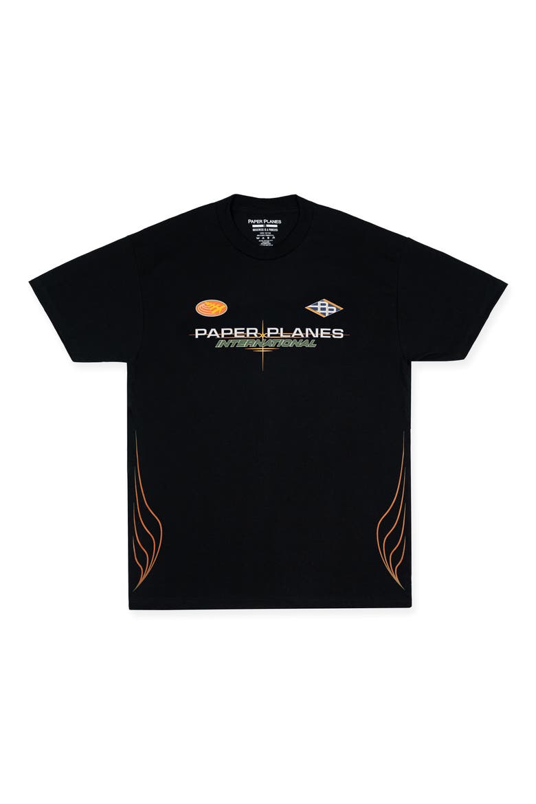 International Runway Graphic T-Shirt, Main, color, BLACK