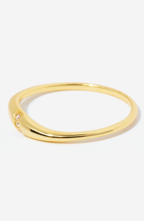 Little Sky Stone Liana Wave Ring In Gold