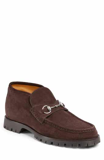 Mens gucci loafers suede on sale