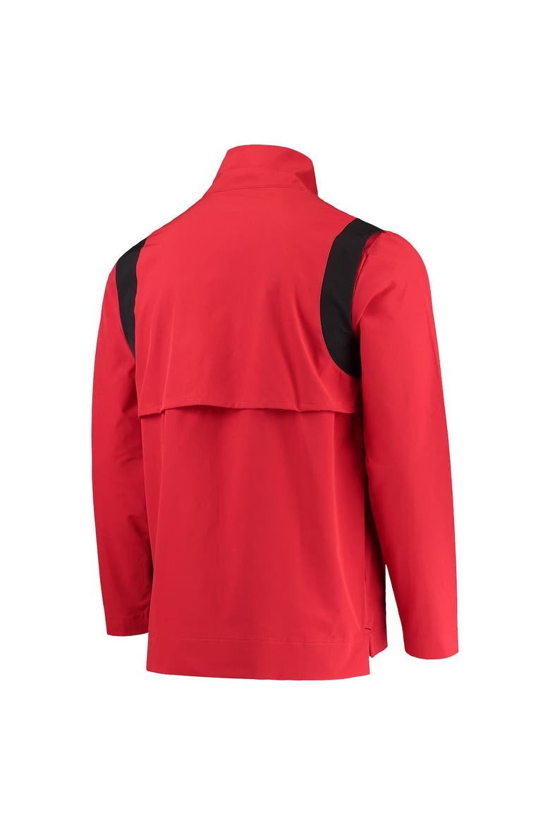 Men's Nike Scarlet Ohio State Buckeyes 2021 Team Coach Quarter-Zip Jacket, Alternate, color, Scarlet