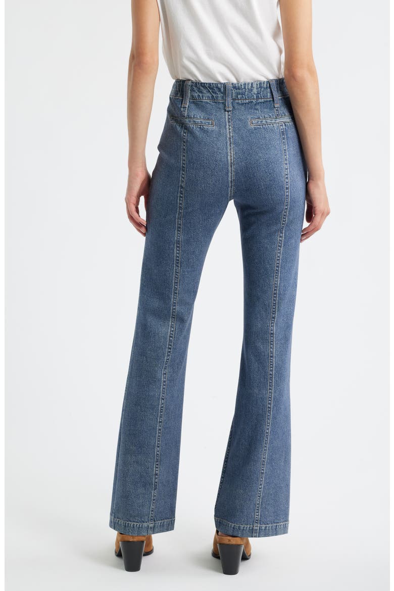 rb Miramar Olivia High Waist Wide Leg Ponte Pants, Alternate, color, BLUE