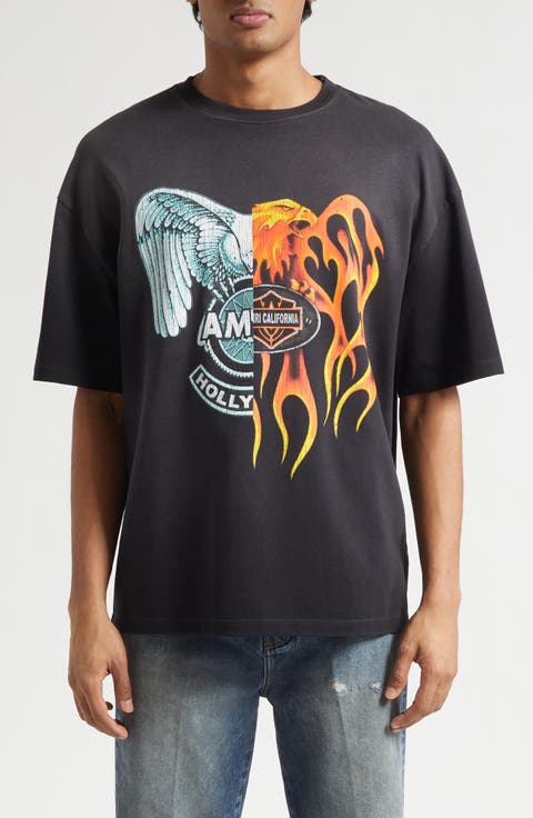 Oversize Splice Graphic T-Shirt