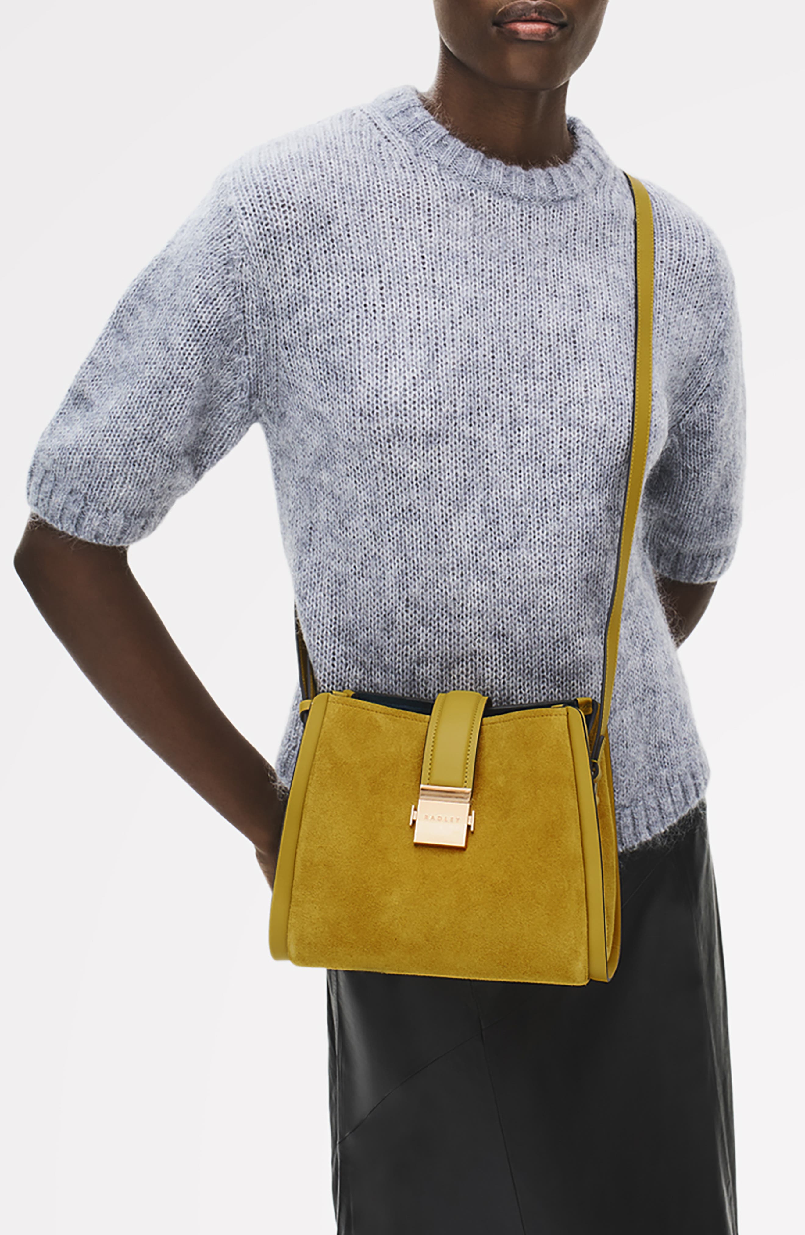 Radley Sloane Mews Suede Crossbody Bag, Alternate, color, 