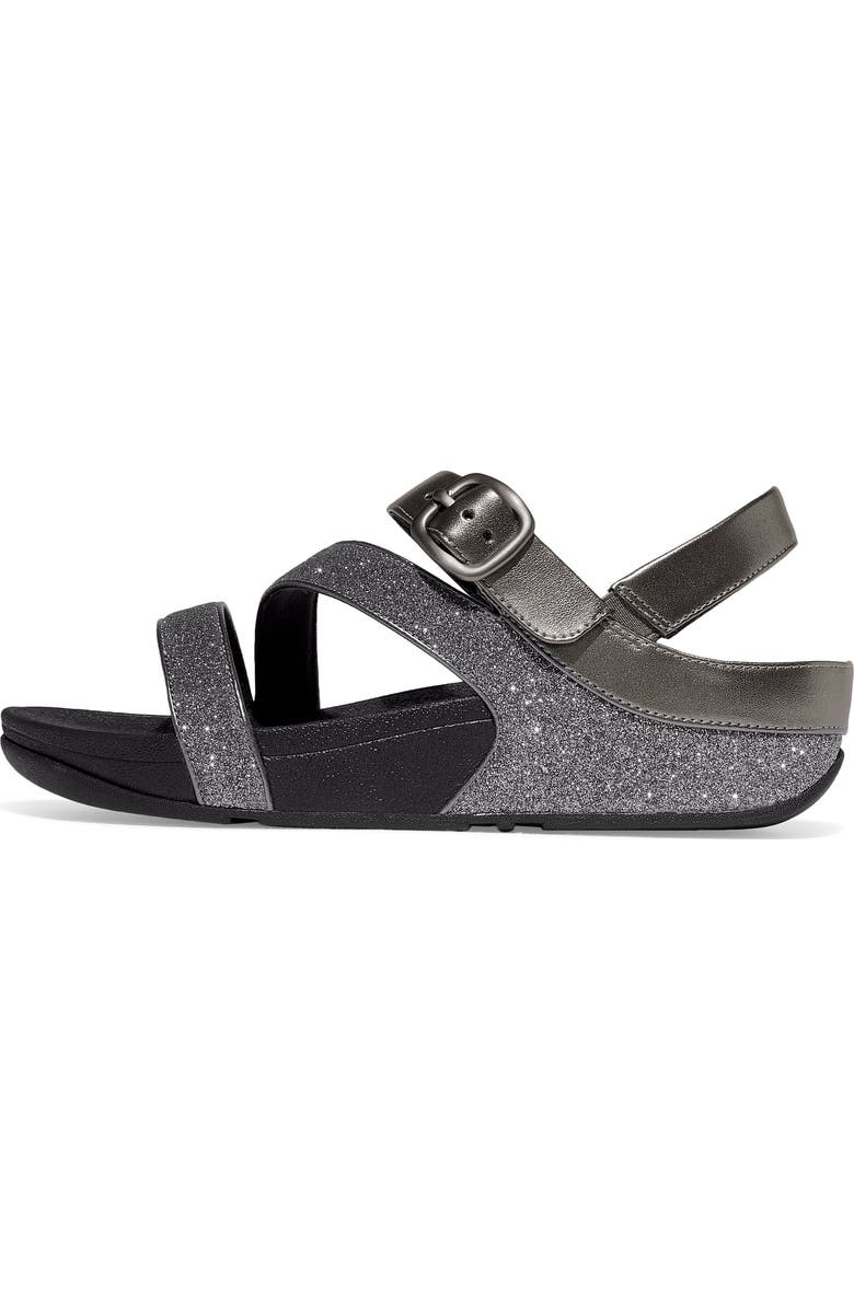 FitFlop Skinny II Glitterdust Z-Strap Sandal, Alternate, color, Pewter