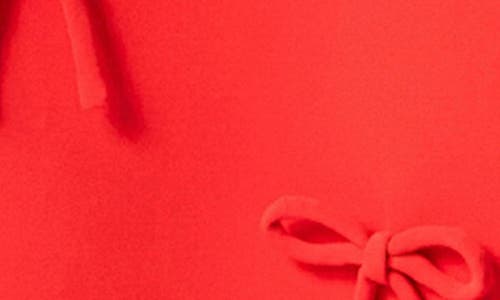 English Factory Bow Embellished Sleeveless A-line Dress In Red