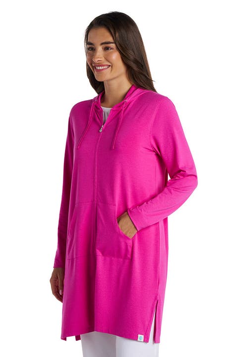 Women's Cabana Long Zip-Up Hoodie, UPF 50+ Sun Protection