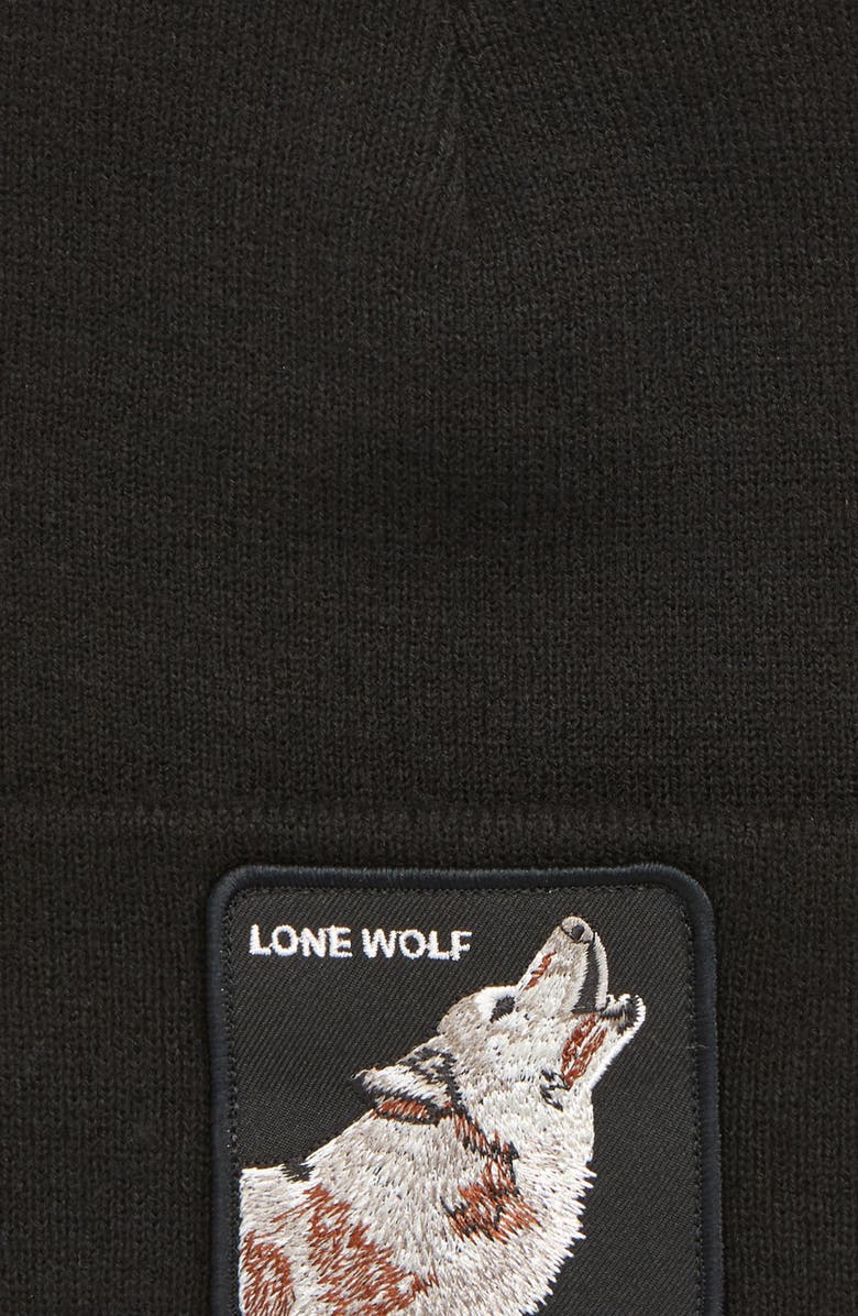 Goorin Bros. Wolf Man Patch Beanie, Alternate, color,