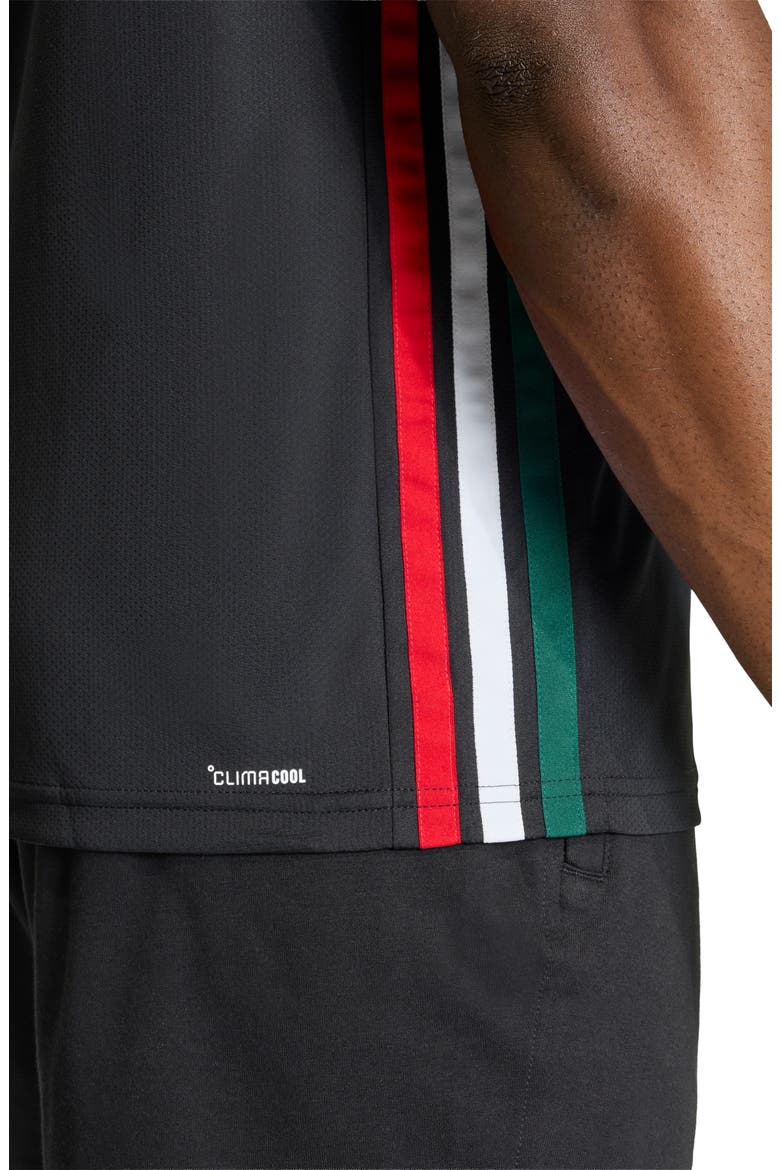 Workout Essential Base 3-Stripes T-Shirt, Alternate, color, BLACK/DARK GREEN/WHITE/SCARLET