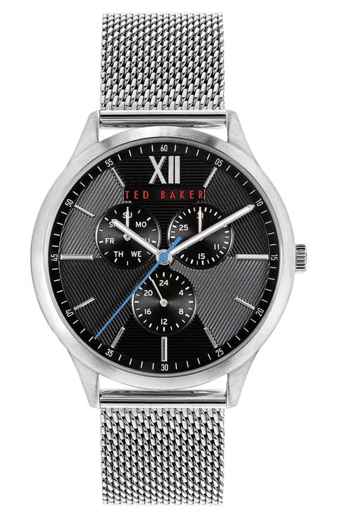 Manhatt Multifunction Mesh Strap Watch, 42mm