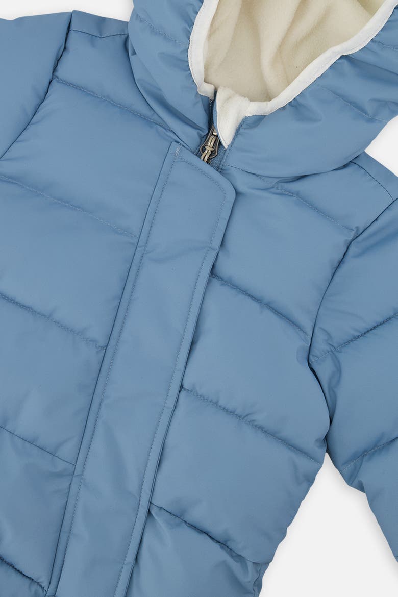 Car Seat Adapted Fleece-Lined Snowsuit, Alternate, color, Blue-Grey