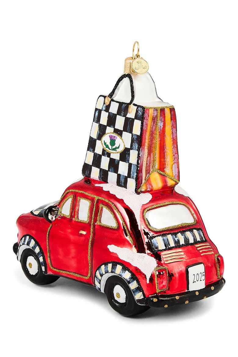 Check it Out Car Glass Ornament, Alternate, color, RED