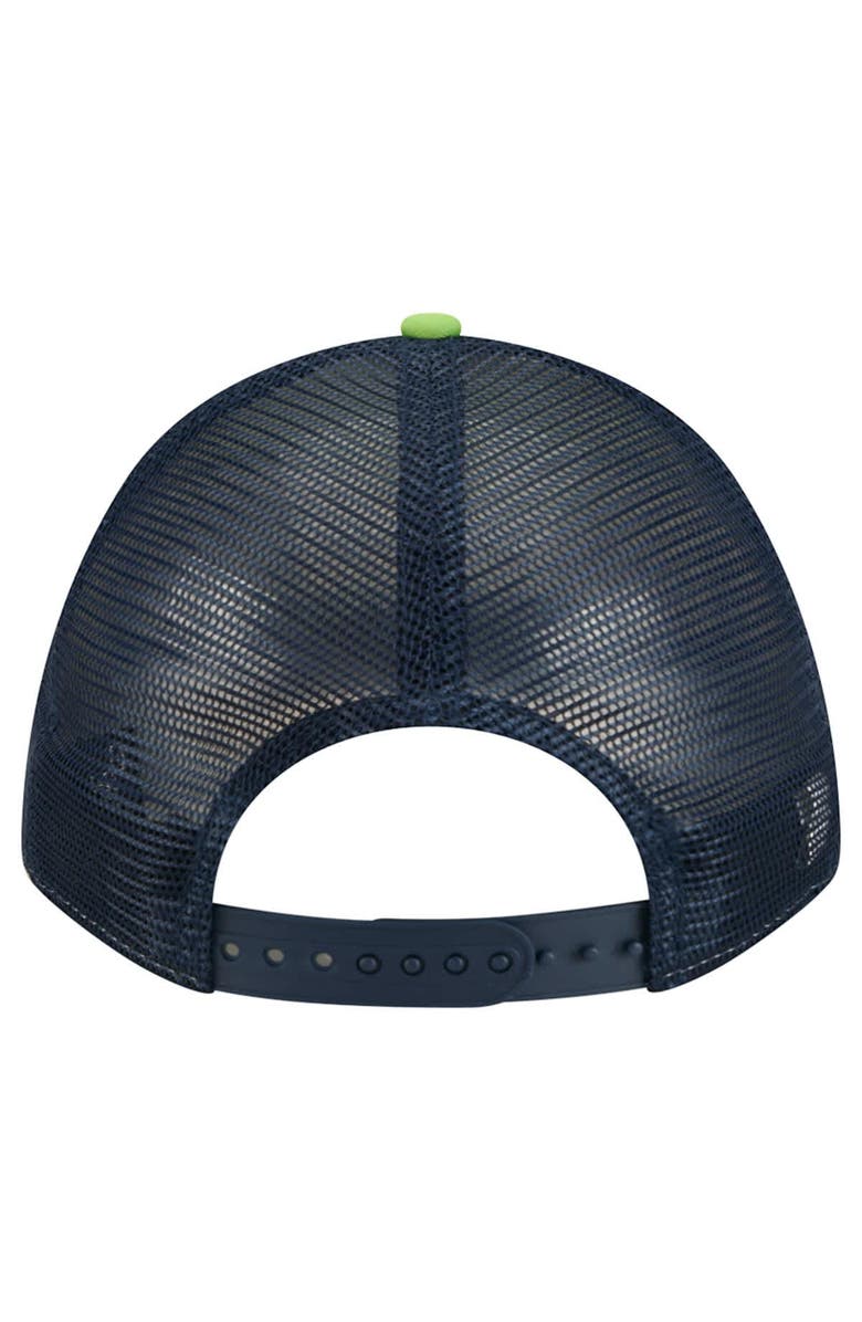 New Era Men's New Era Neon Green Seattle Seahawks Linear A-Frame 9FORTY Adjustable Hat, Alternate, color, Neon Green