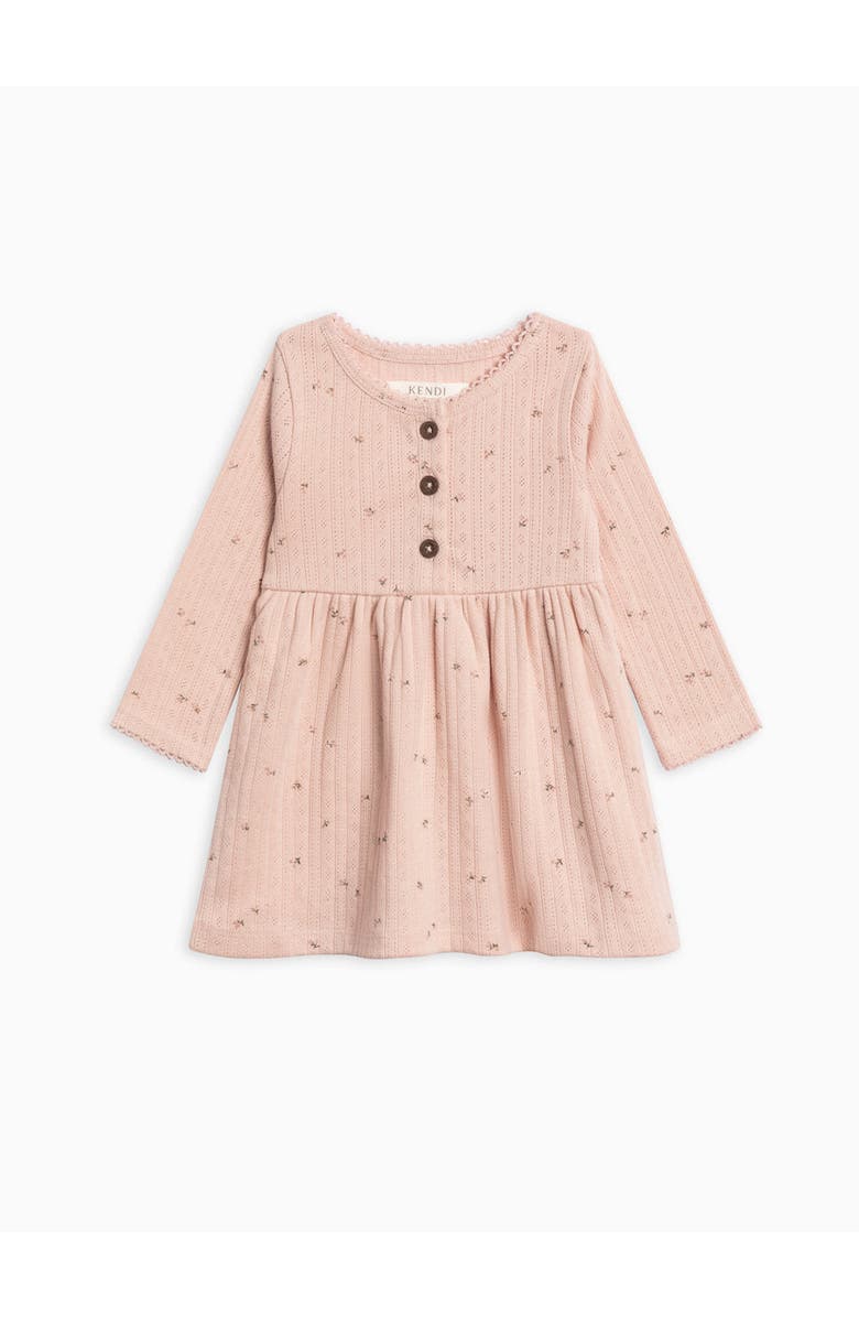 Kendi Bryn Pointelle Henley Dress, Main, color, Haran Floral