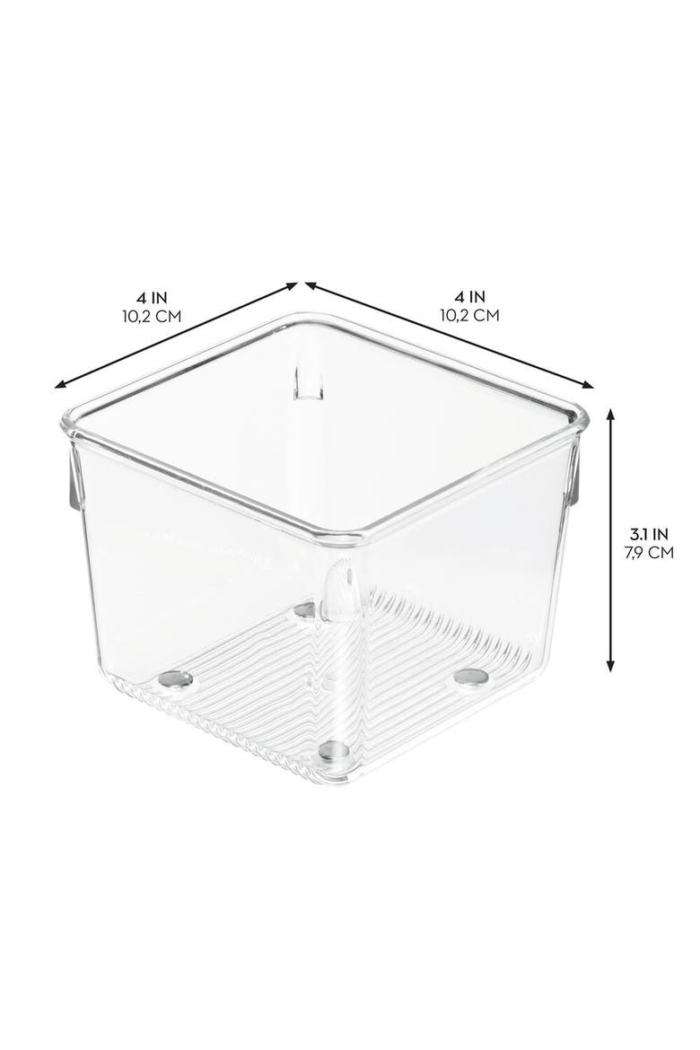 Plastic Drawer Organizer Bins - Storage for Kitchen, Bathroom, and Desk Drawers - Set of 6 - Clear, Alternate, color, Clear