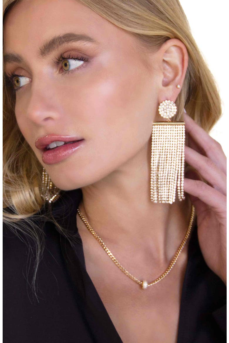 Movement Crystal Drop Earrings, Alternate, color, GOLD
