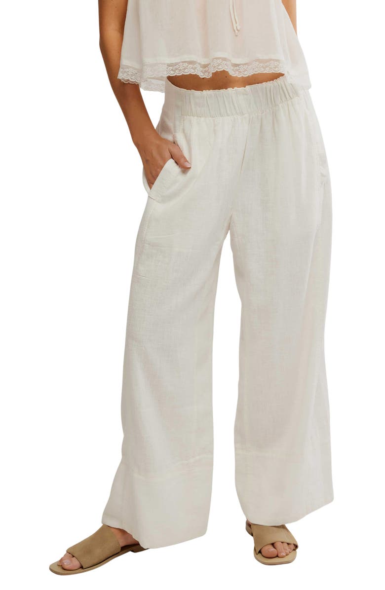 Free People Day's End Linen Blend Pants, Main, color, 