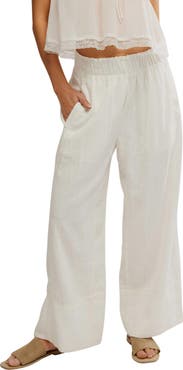 Free People Day's End Linen Blend Pants