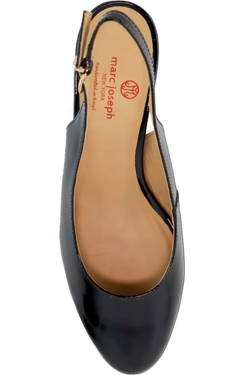 Marc Joseph New York Broad St Slingback Leather Pump, Alternate, color, Black Soft Patent