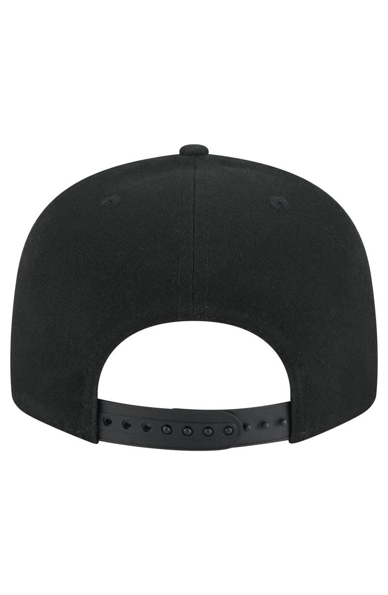 New Era Men's New Era Black Michigan Wolverines Adventure Canvas Split Panel 9FIFTY Snapback Hat, Alternate, color,