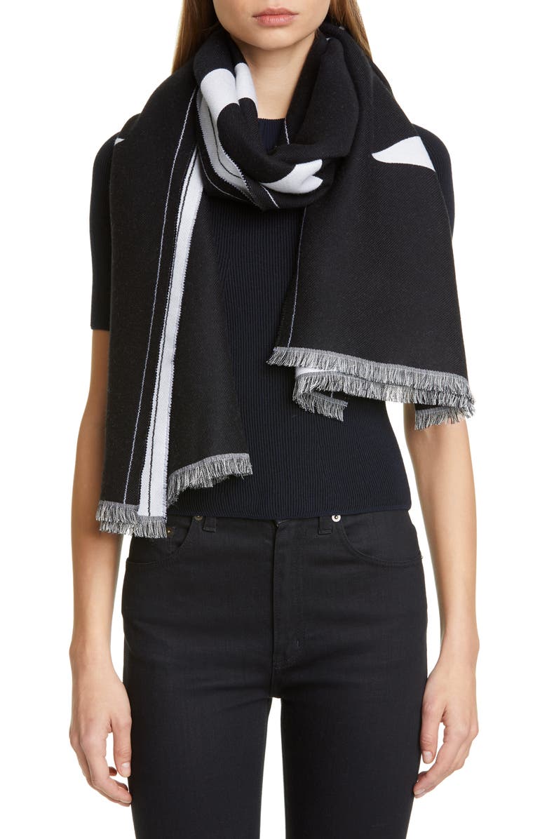 Valentino Garavani Valentino VLTN Wool Stole, Main, color, 