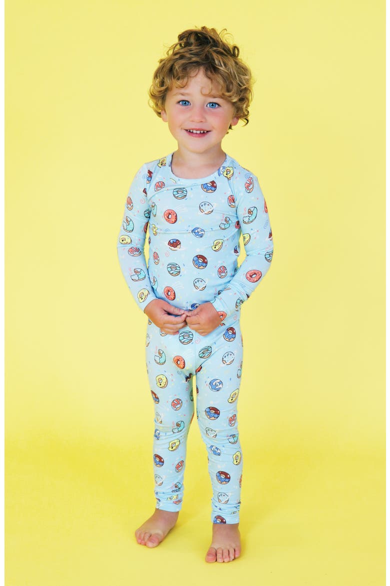 Kids' Blue Donut Set of 2 Piece Pajamas, Alternate, color, BLUE DONUT