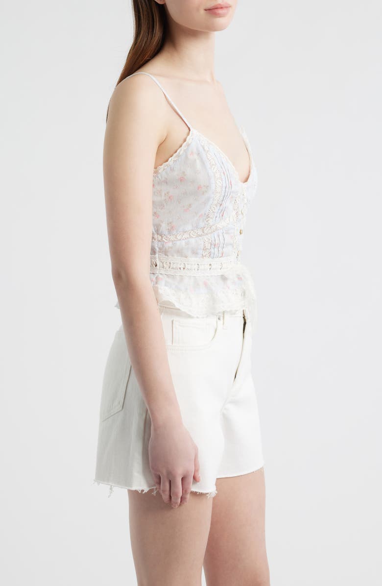 LoveShackFancy Avra Lace Peplum Camisole, Alternate, color, 