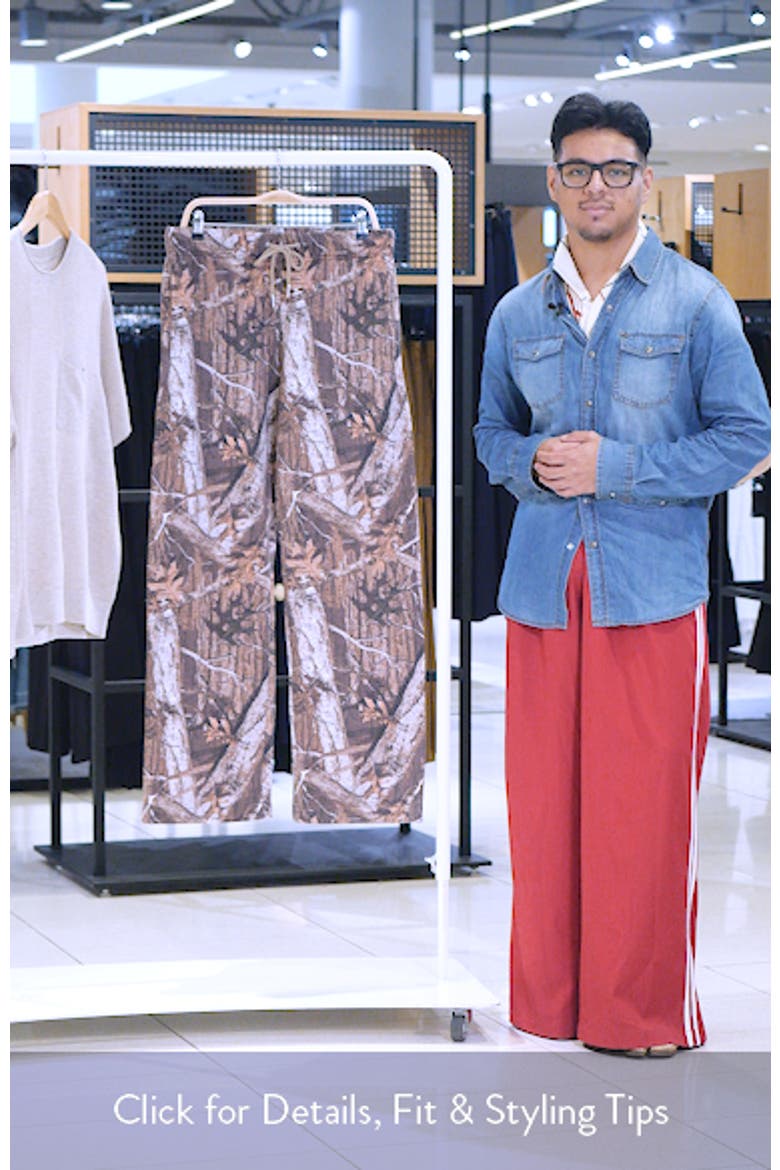 Washed Camo Extreme Baggy Fit Fleece Sweatpants video