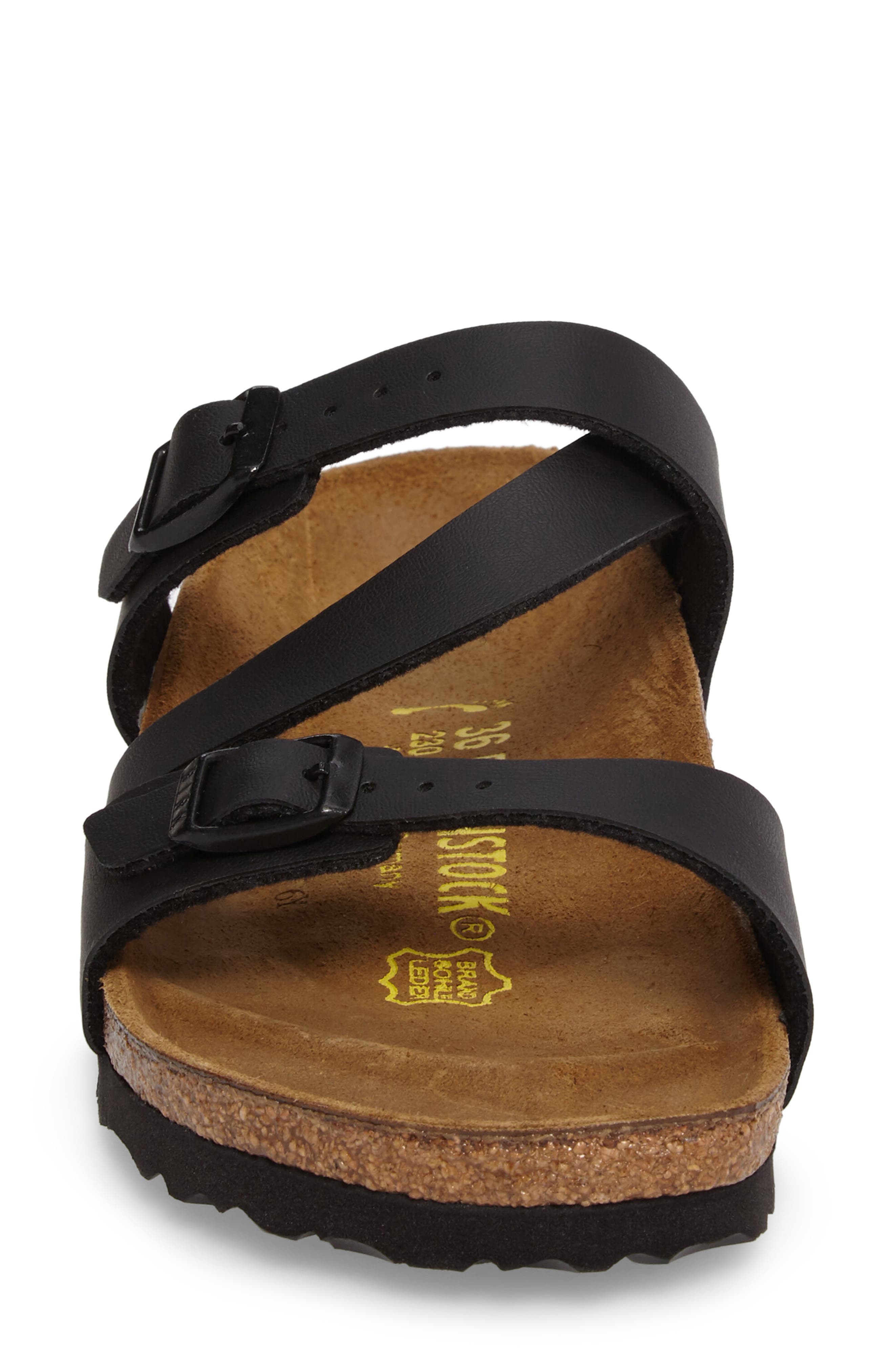 Salina Slide Sandal, Alternate, color, BLACK LEATHER
