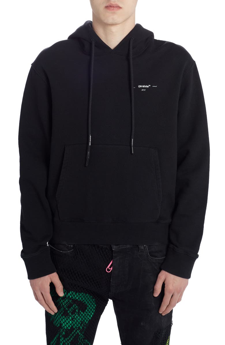 Off-White Arrow Logo Slim Hoodie, Main, color, 