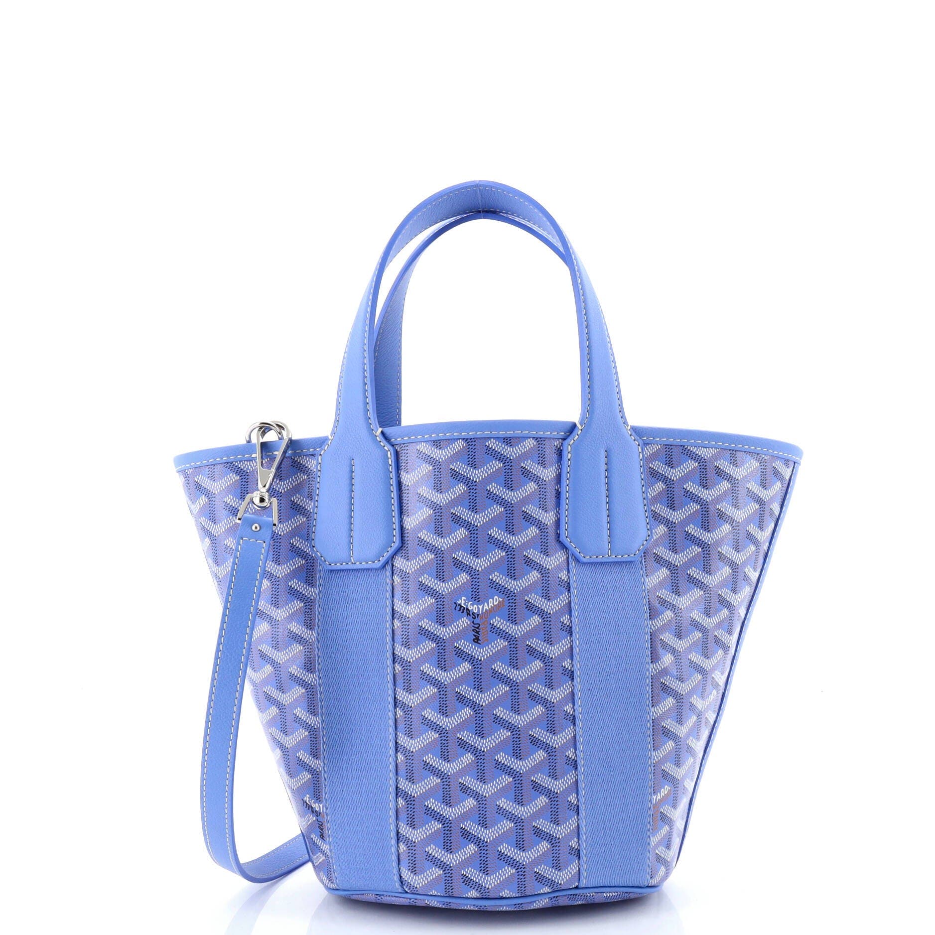 Pre-Owned Goyard Belharra Tote Coated Canvas PM, Main, color, Blue